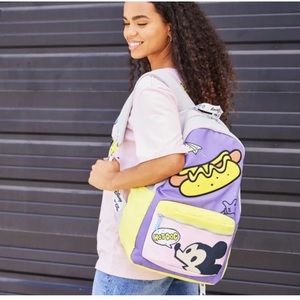 Disney Artist Series Hot Dog Backpack. NWOT